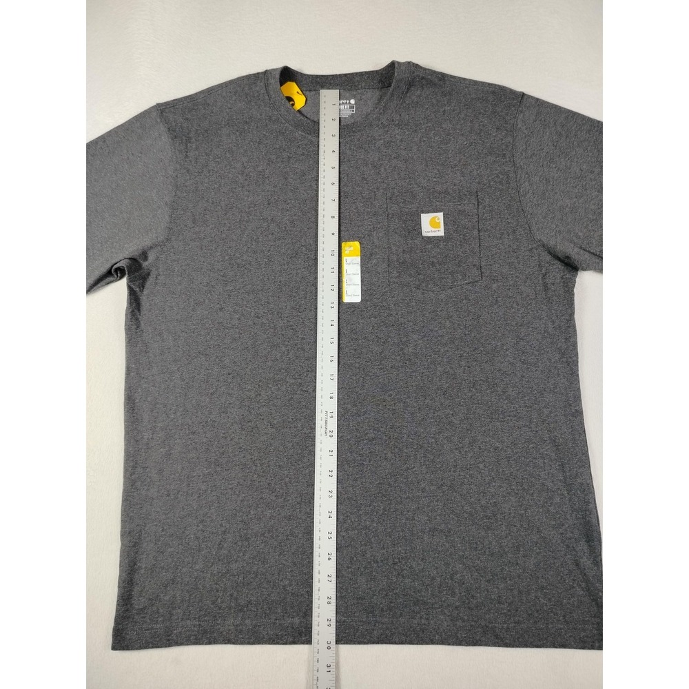 Carhartt Shirt Mens Large Gray Loose‎ Fit K87 Pocket Tee Workwear Tagless Casual - Picture 7 of 10